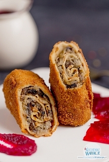 Krokiety z kapustą i grzybami