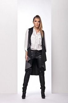 Grafitowy bezrękawnik damski