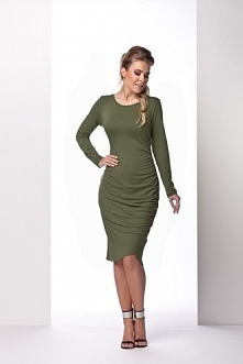 Wieczorowa sukienka w odcieniach khaki