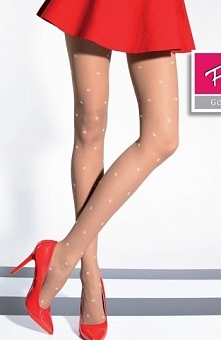 Fiore Isidora rajstopy Eleganckie wzorzyste rajstopy, ozdobione maleńkimi groszkami, grubość 20 den