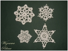 Śnieżynki szydełkowe, więce...