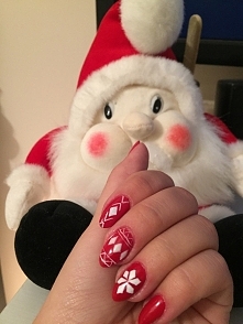 nails, świąteczne paznokcie