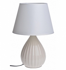 Lampa ceramiczna prążkowana kremowa
Stan:  Nowy produkt

Lampa stołowa z podstawą ceramiczną w kolorze kremowym.  Abażur lampy wykonany z białej tkaniny, podstawa ceramiczna prą...