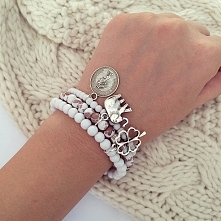 Zestaw "good luck" z talizmanami szczęścia: słonik, koniczna, moneta. Kliknij w zdjęcie.