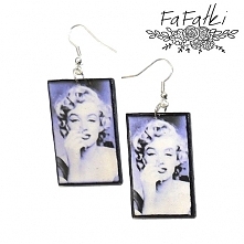Kolczyki decoupage Marilyn Monroe.