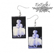 Kolczyki decoupage Marilyn Monroe.