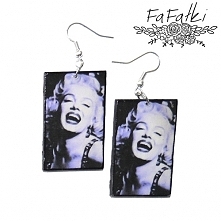 Kolczyki decoupage Marilyn Monroe.