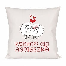 Poduszka na walentynki z imieniem. Do zamowienia na nadruko.pl