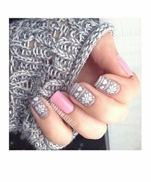 pomysł na zimowy manicure :)
