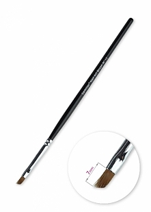 Semilac Nail Art Kolinsky Brush N 12 
Specjalnie obcięte włosie przy odpowiednim cieniowaniu pozwoli wykonać przepiękne kwiaty i inne wzory.