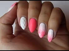 Knitted and ombre nails-Swetrek i ombre z Semilac