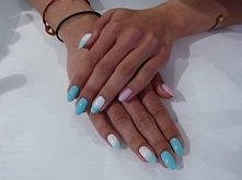 Ombre, błekit i róż