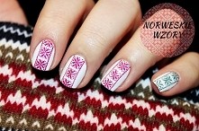 norweskie wzorki na paznokc...