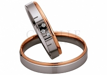 Ponadczasowe obrączki ślubne Saint Maurice - połączenie białego i różowego złota z blaskiem brylantów - GRAWER W PREZENCIE