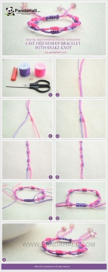 Step-By-Step Friendship Bracelet Instructions-Easy Friendship Bracelet with Snake Knot