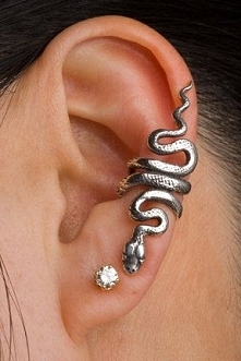 Silver Snake Ear Cuff