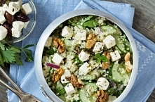 Lekka sałatka z kuskusem i serem feta :)