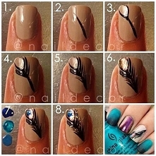 Peacock nail tutorial