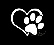 Paw with Heart tattoo design