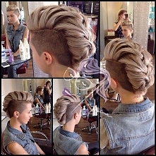braided faux hawk! undercut on both sides! love that shaved edgy look
