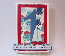 zaproszenie na roczek - rękodzieło