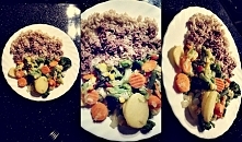 Ryż ciemny z łososiem z wod...