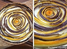 Quiche z bakłażanem i cukinią na orzechowym spodzie