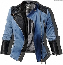 Kurtka Damska Ramoneska Skóra Jeans na Wiosnę Lato Jesień model #113 fashionavenue.pl
