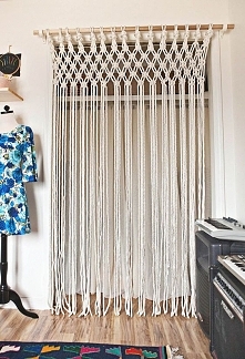 DIY macrame curtain