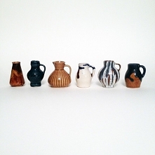 Sześć mini wazonów z PRL