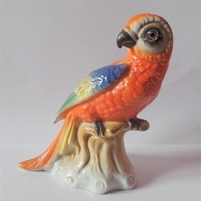 Figurka papugi, Steatyt Katowice, lata 50./60.