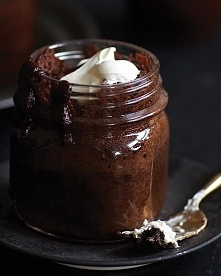 Spiked Chocolate Rum Cake in a Jar

Serves 4

1 stick butter

9 oz dark chocolate, chopped

1⁄2 cup sugar

1⁄2 cup light brown sugar

4 eggs

1 teaspoon baking powder

3 tablesp...