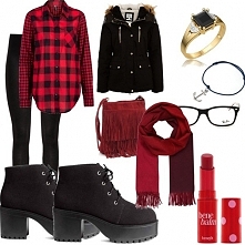 Walentynkowa stylizacja na niepogodę :)