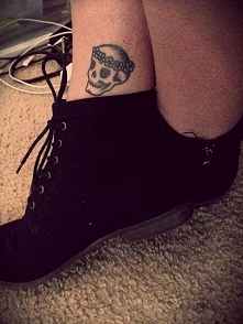 cute skull, floral, flowers, skeleton, skull