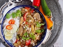 Polędwiczka w tajskim sosie z fasolką