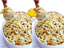 Penne z kurczakiem i sosem Alfredo ♥♥♥ OMNOMNOM.... Składniki: • 80 dag penne ziti lub penne rigate, • sól, • 2 upieczone piersi kurczaka (ok. 30 dag), • 30 dag mozzarelli, • sz...