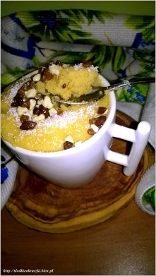 Kukurydziane babeczki dla dwojga (bez jajek, z olejem rzepakowym)
Przepis po kliknięciu w zdjęcie