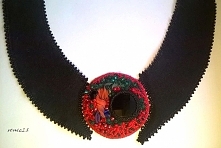 kolia haftowana koralikami