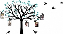 Naklejka ścienna drzewo genealogiczne ze zdjęciami – ptaszki, ramki na zdjęcia – NA-01(więcej informacji po kliknięciu na zdjęcie)