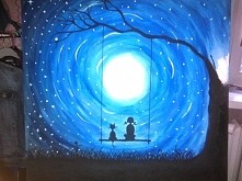 Mój, inspirowany zszywką. Drzewko dokończę jutro