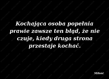 Kochająca osoba popełnia pr...