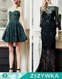 Koronkowe w kolorze szmarag...