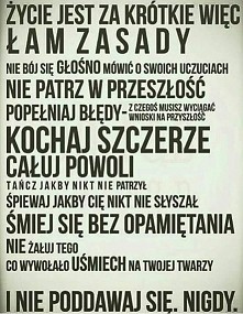 Żyj jak by nie było jutra!