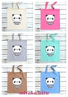 urocze torby bawełniane z nadrukiem 'kawaii panda'- link do sklepu w komentarzu :)