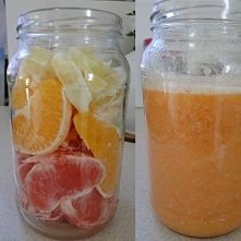 Tym razem cytruski zmixowane - tez pychunia ;P tylko czasochłonne obieranie tej białej skórki ;)