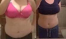 porównanie mojego brzucha przez 3 tyg :) 
waga początkowa na 08.02.2016 
88,8 kg
waga na dziś
27.02.2016
84kg