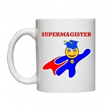 Kubek Supermagister - prezent na obronę pracy magisterskiej