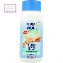 Rossmann, Fusswohl, Fussbad (Sól do kąpieli stóp z solą z Morza Martwego do zmęczonych stóp)
Sól do kąpieli stóp Fusswohl z solą z Morza Martwego odświeża, wzmacnia i dezodoruje...