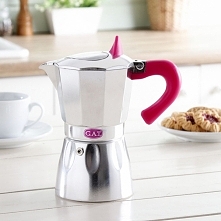 Kawiarka aluminiowa ciśnieniowa GAT VALENTINA PINK - kafetiera na 6 filiżanek espresso