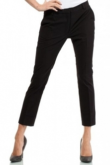 Czarne klasyczne spodnie o długości 7/8